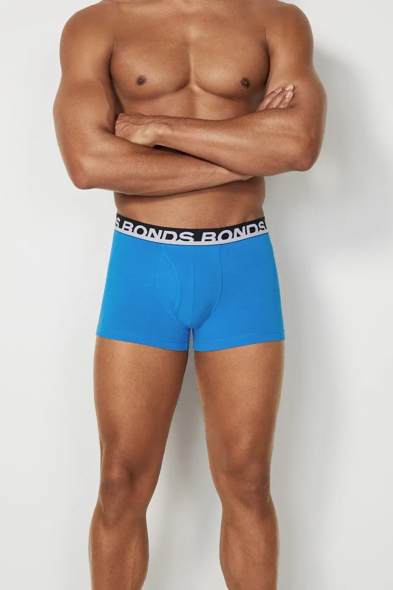 10 x Bonds Mens Everyday Trunks Underwear Black / Navy / Blue