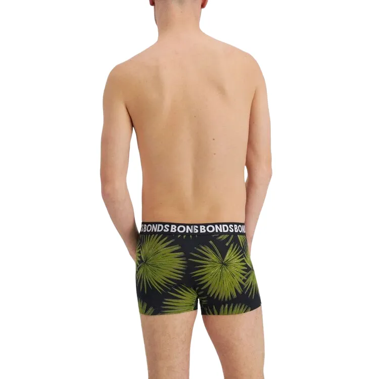 15 Pairs X Bonds Mens Everyday Trunks Cotton Leaf Print Pack