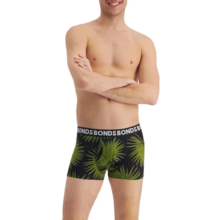 15 Pairs X Bonds Mens Everyday Trunks Cotton Leaf Print Pack