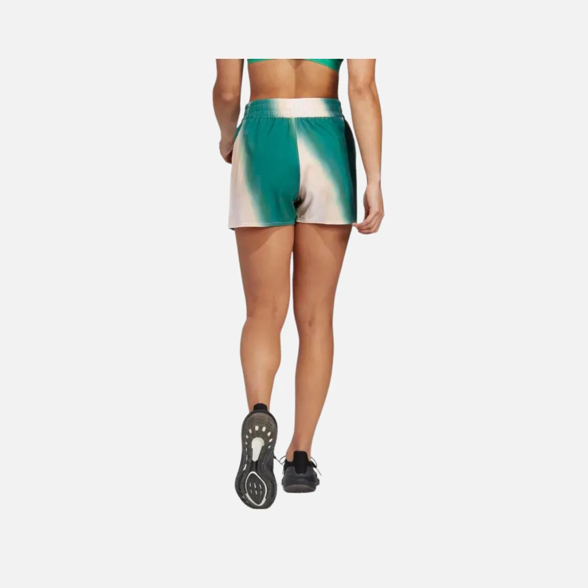 Adidas Train Icons Allover Print Woven Women Training Short -Collegiate Green/Black