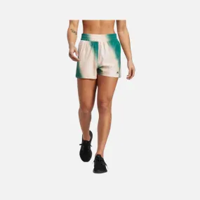 Adidas Train Icons Allover Print Woven Women Training Short -Collegiate Green/Black