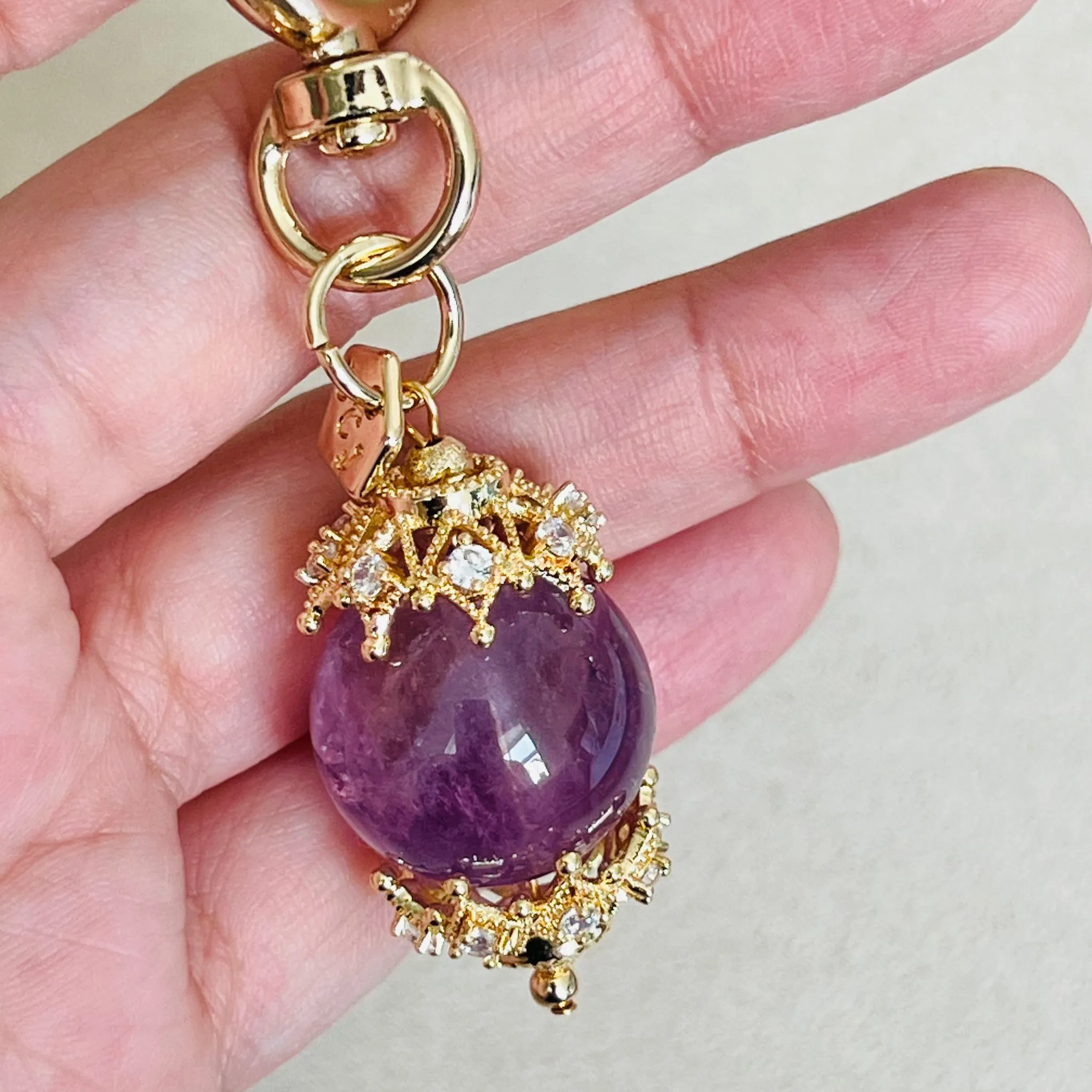 Ametrine Bag Charm/Key Ring