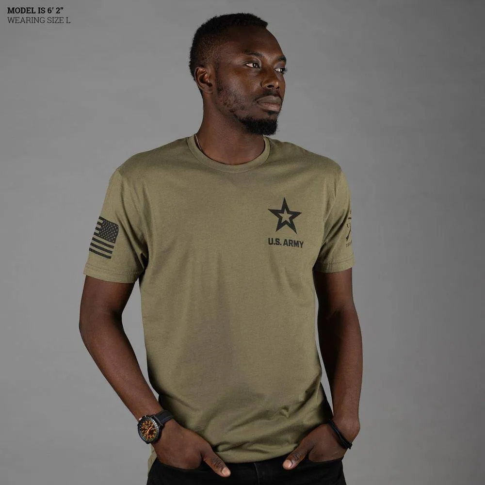 Army Hit The Ground Running T-Shirt - Military Green