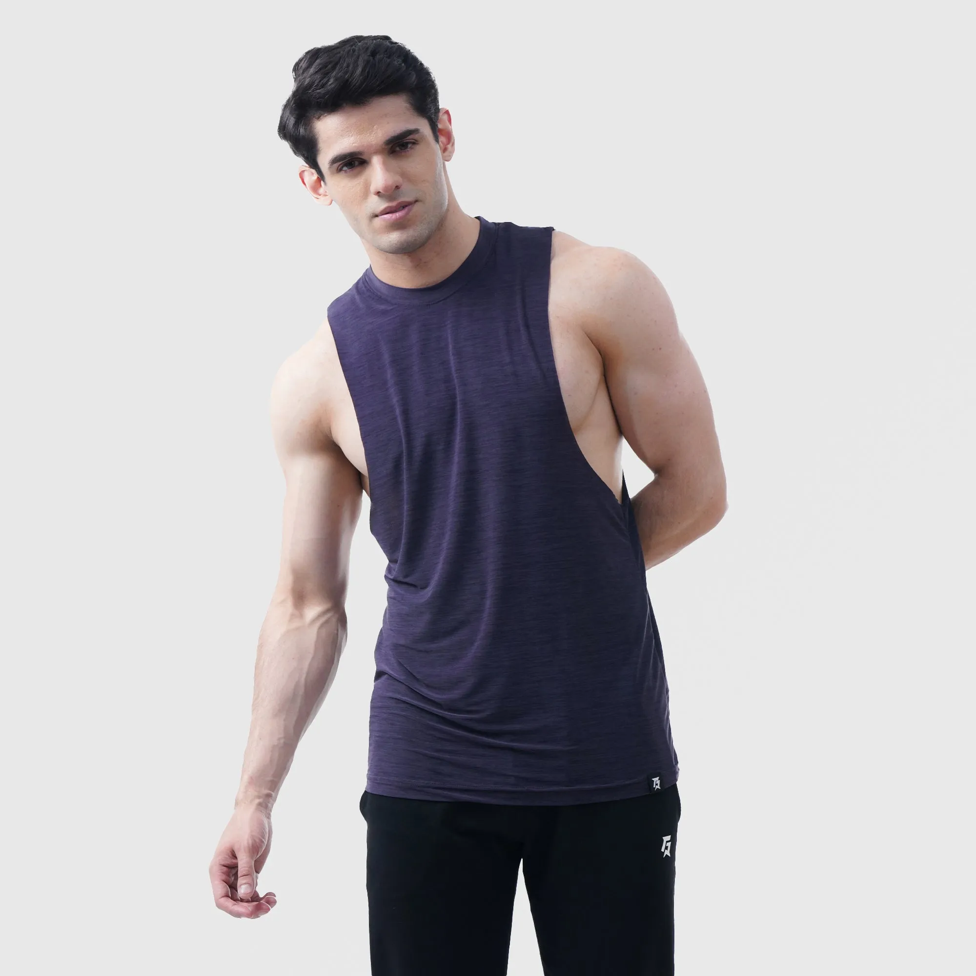 Athletic Drop Arm Tank (Dark Grey)