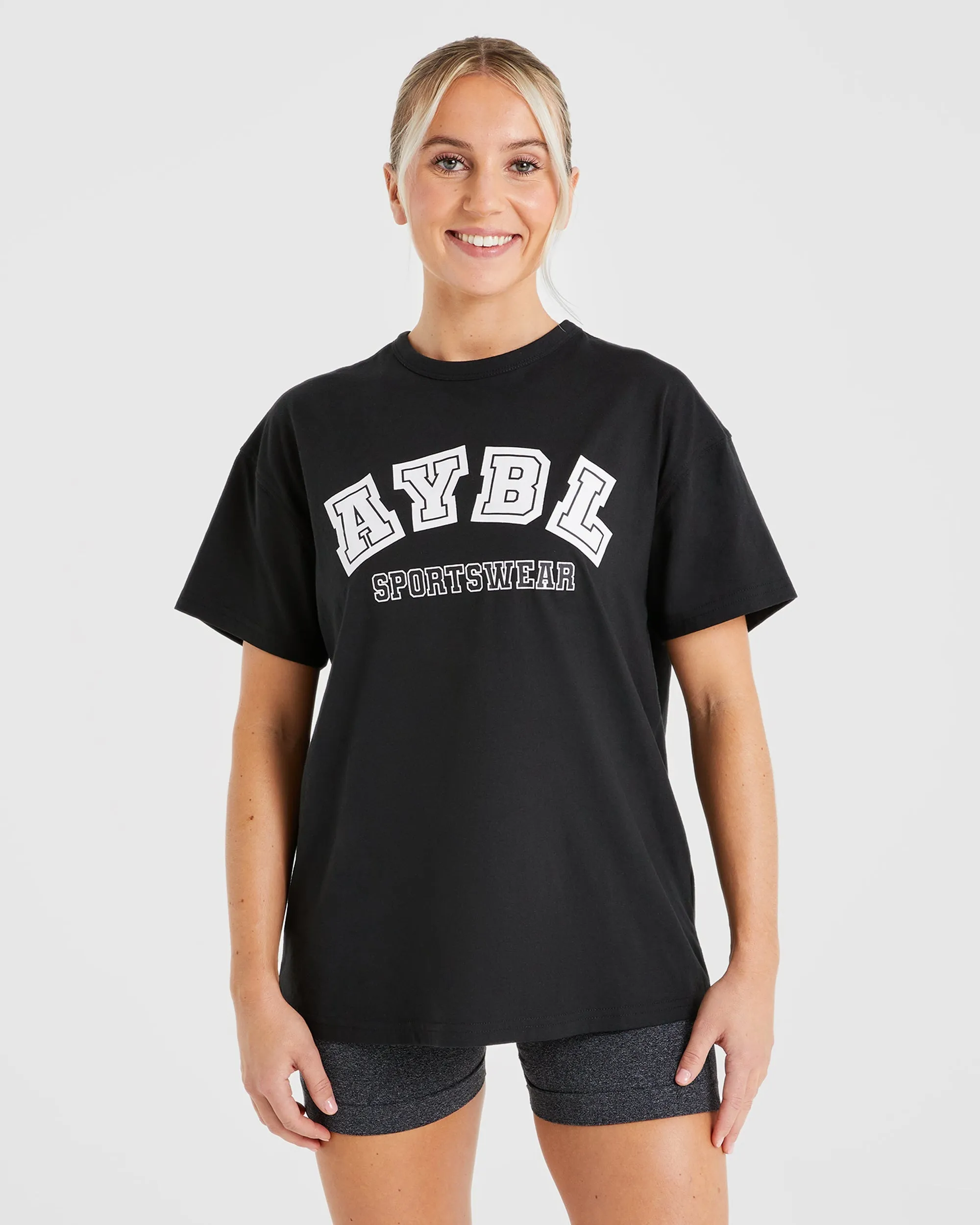 AYBL Sports Oversized T Shirt - Black