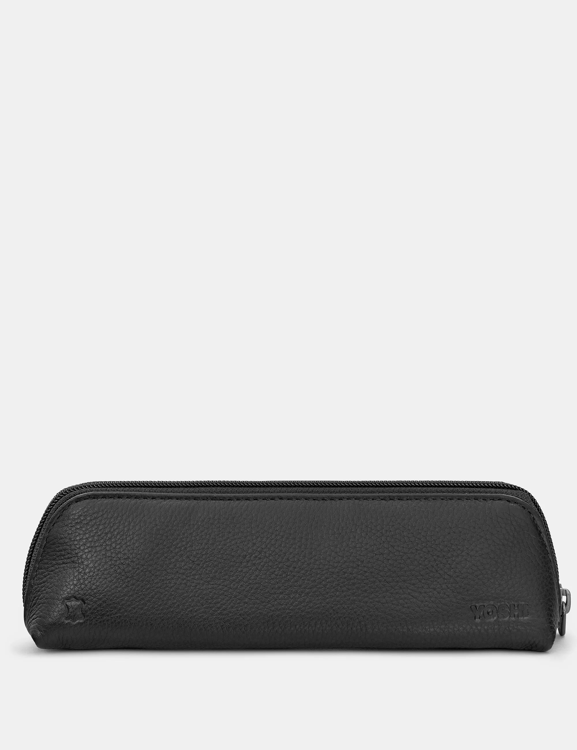 Be Kind Rewind Black Leather Pencil Case