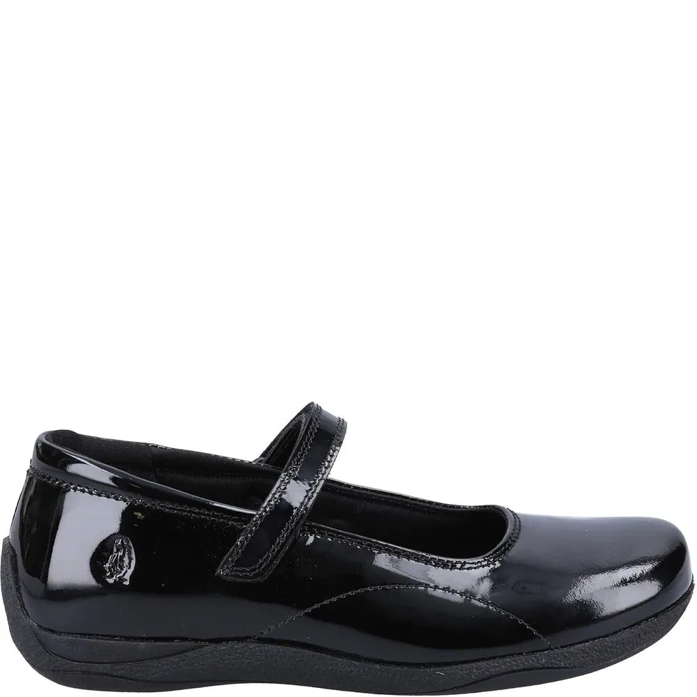 Black Aria Patent Junior School Shoes