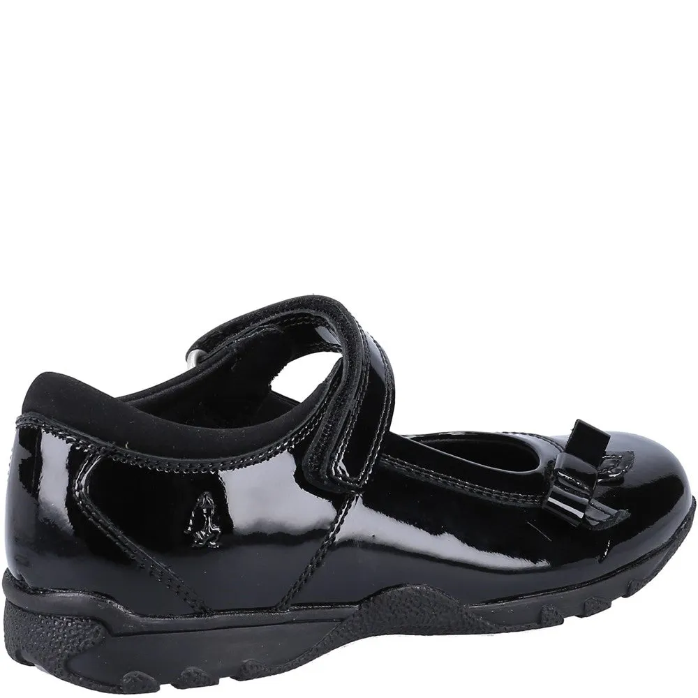 Black Carrie Junior Patent School Shoes