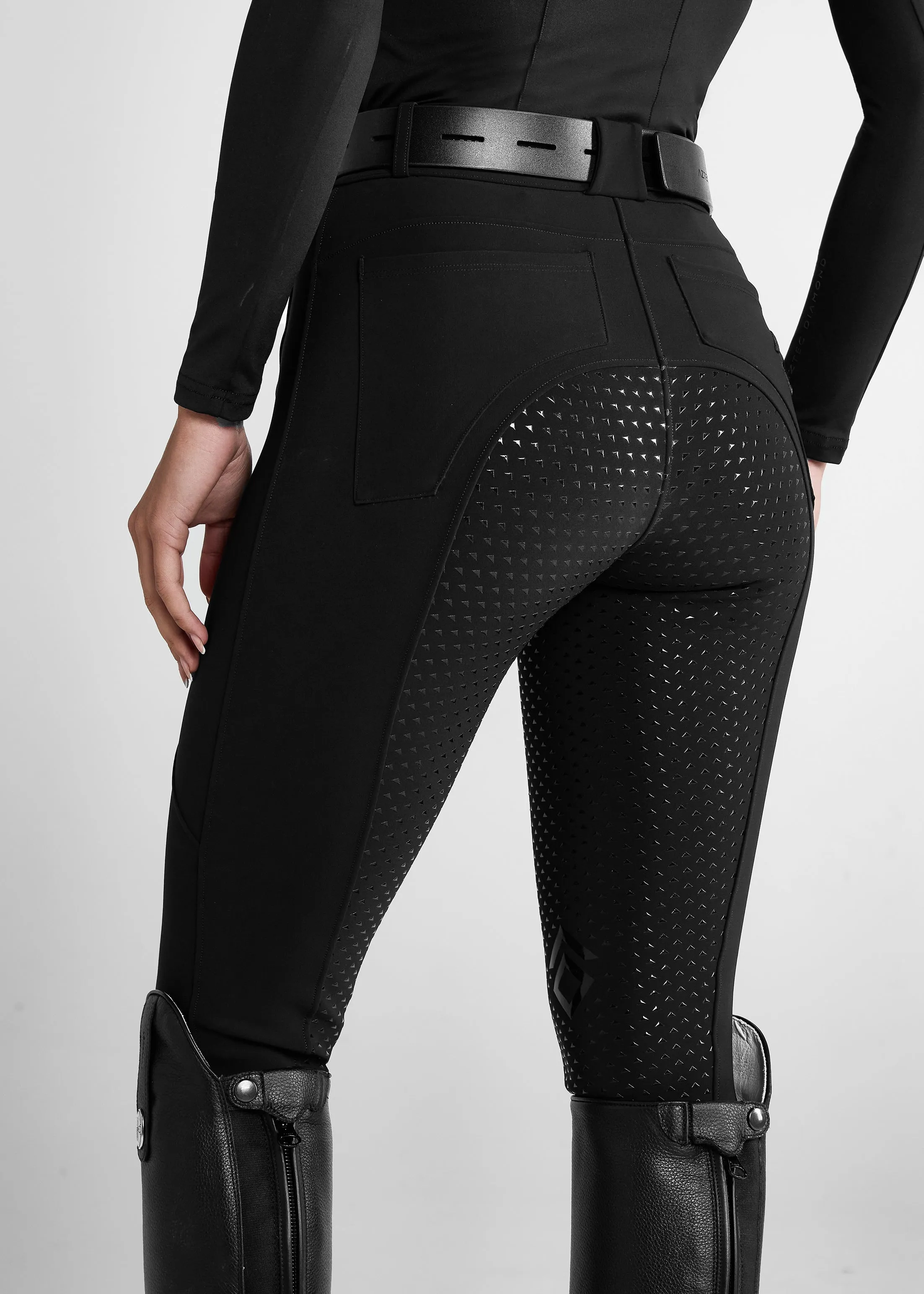 Black Core Mid-Rise Breeches Full Seat