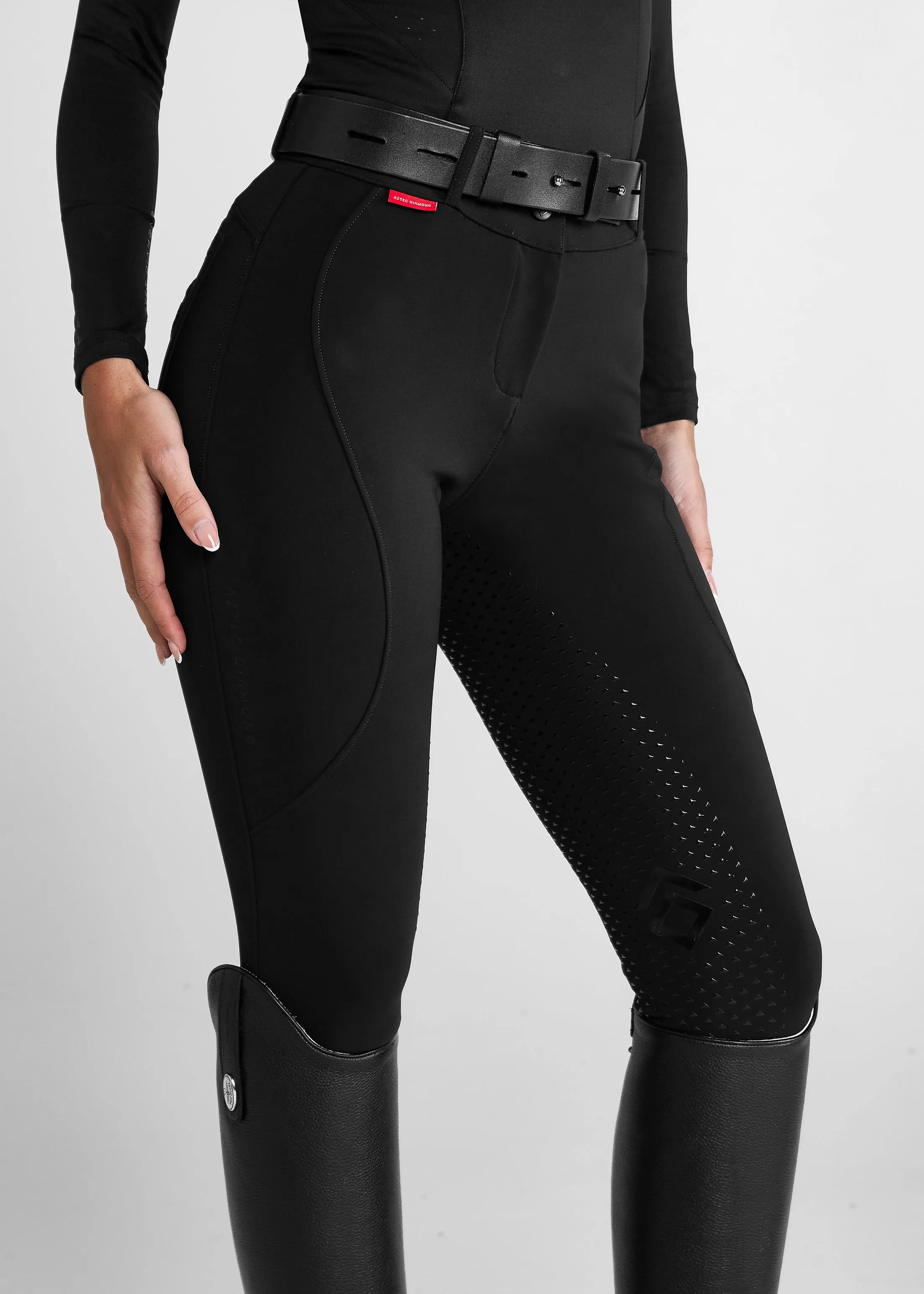 Black Core Mid-Rise Breeches Full Seat