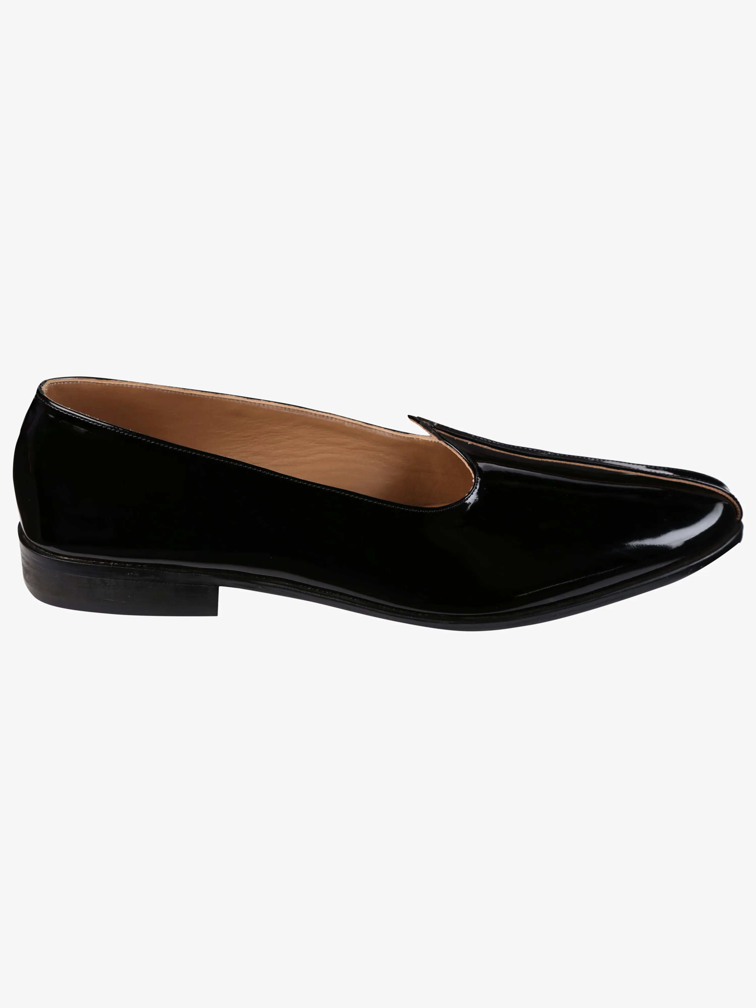 Black Patent Leather Mojris For Men