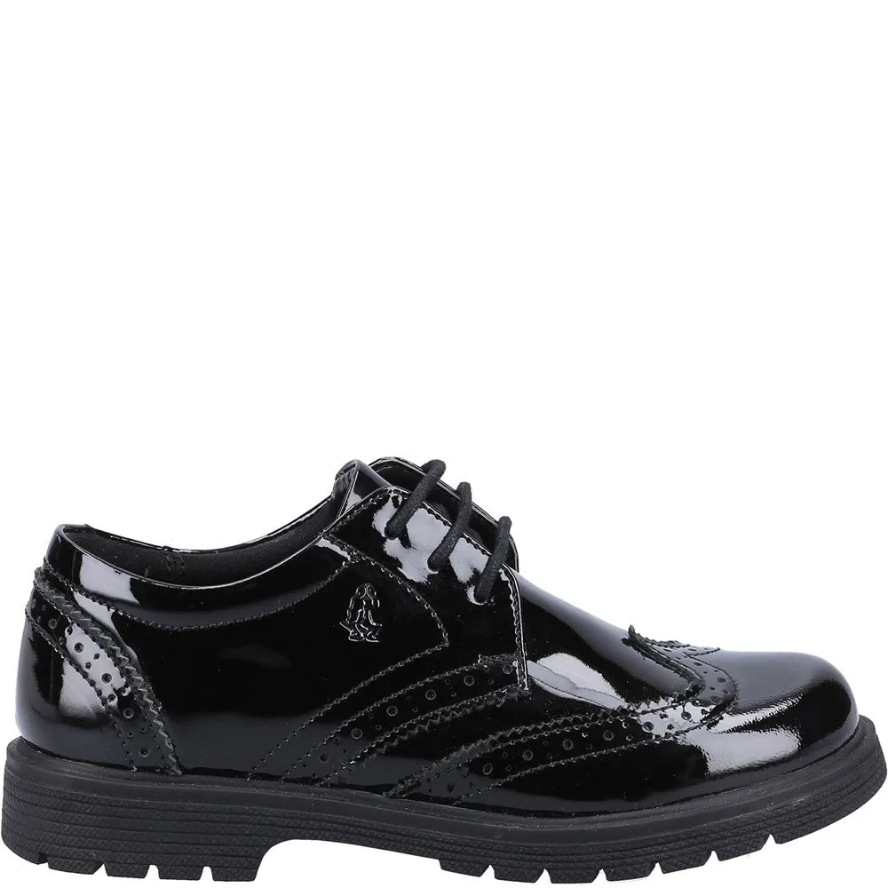 Black Sally Patent Junior School Shoes