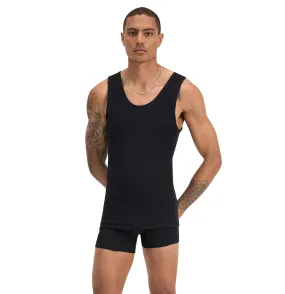 Bonds X-Temp Black Mens Chesty Cotton Plain Singlet Vest Tank Top