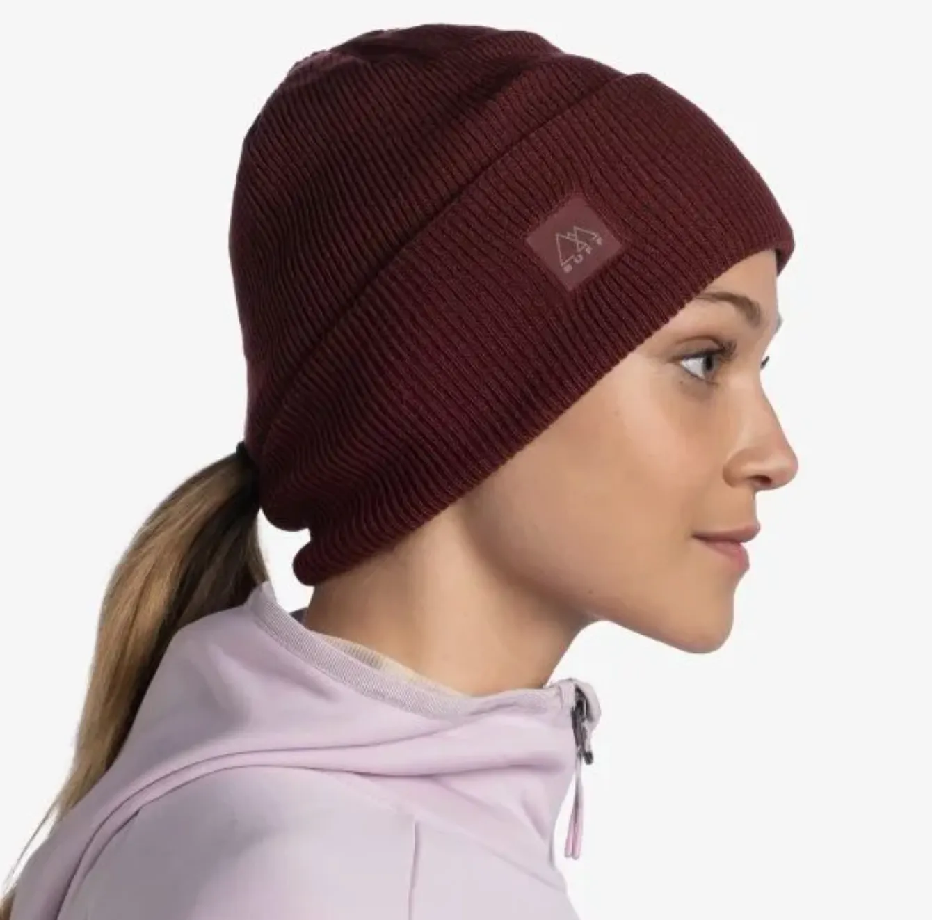 BUFF CrossKnit Beanie Solid Mahogany