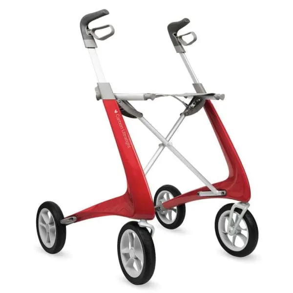 Carbon Ultralight Rollator Walker in 5 Colors and 3 Widths