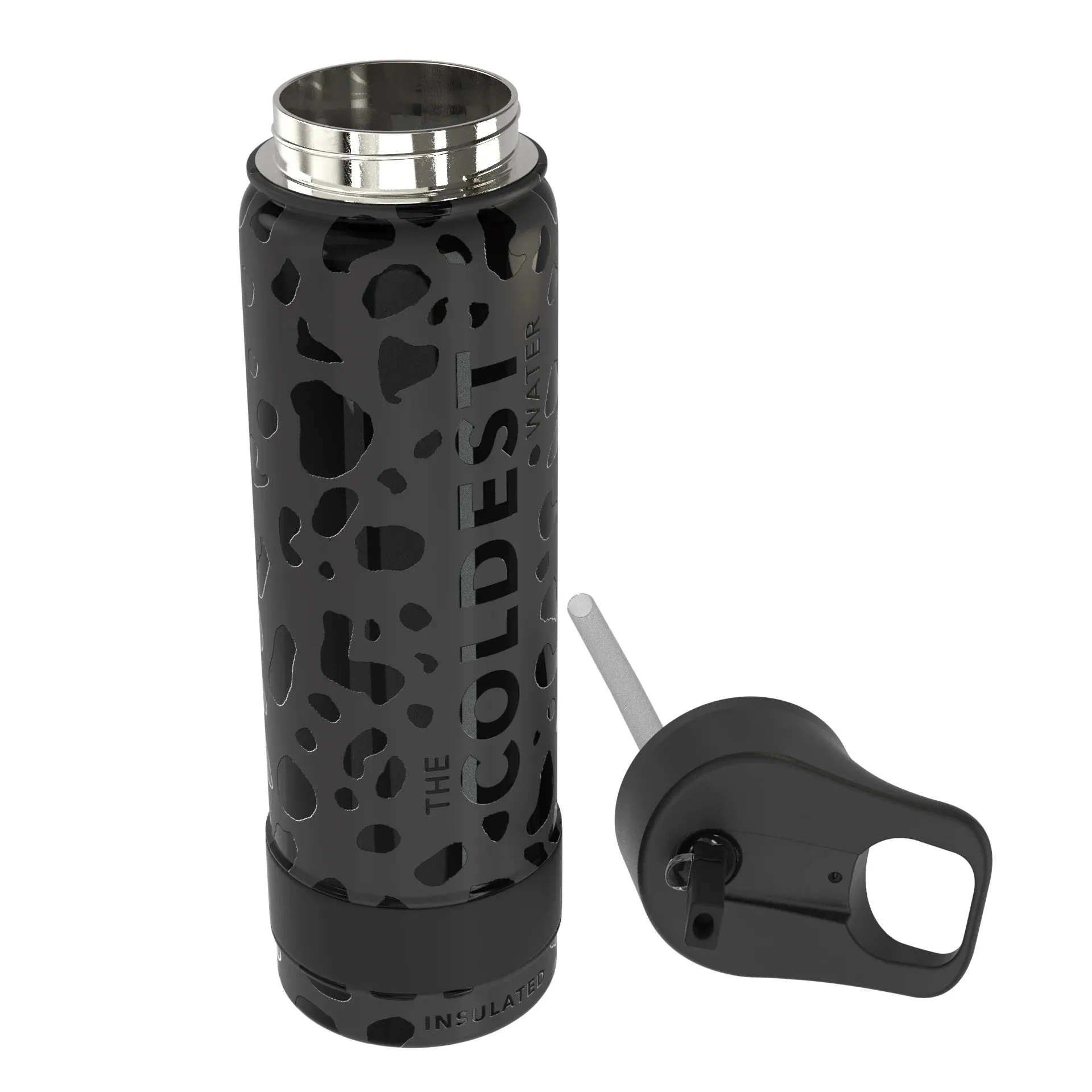 COLDEST SPORTS BOTTLE BLACK LEOPARD 21 OZ