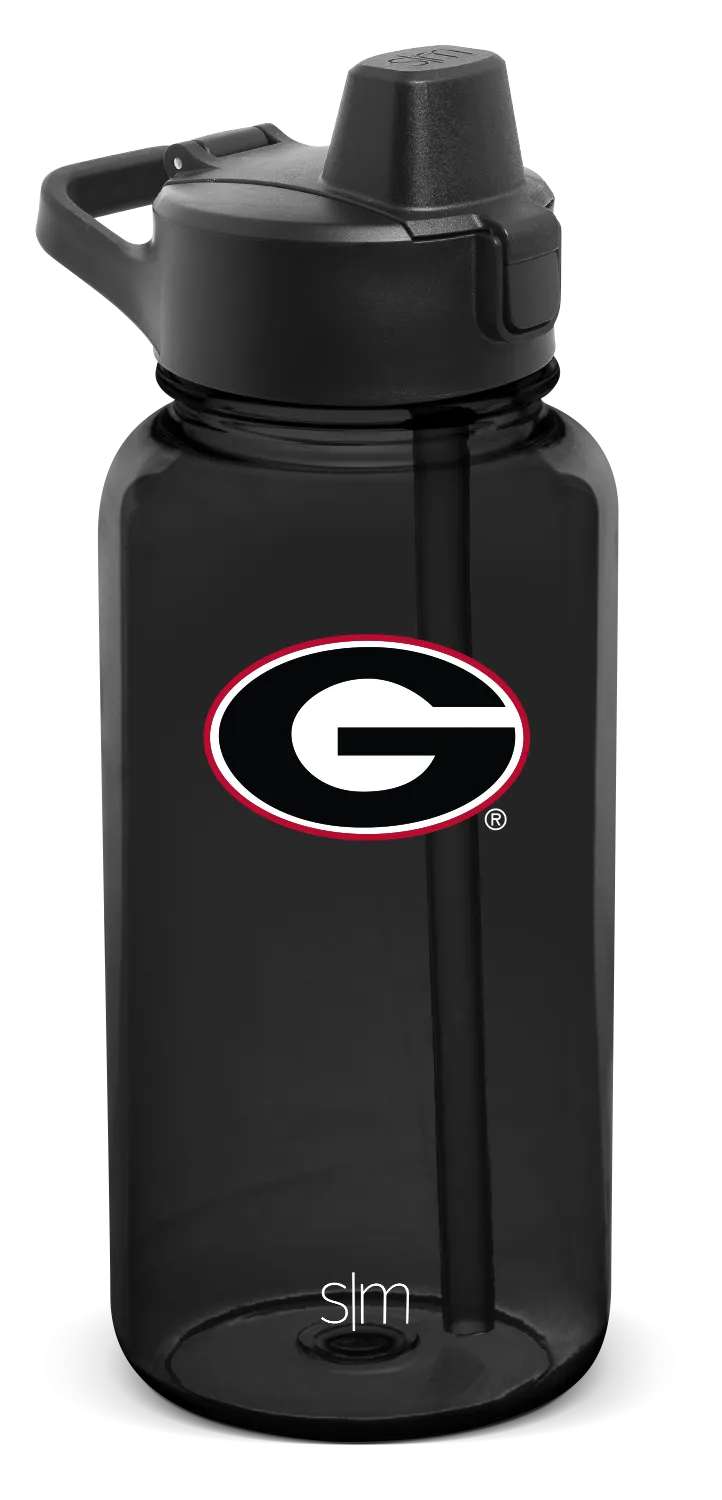 Collegiate Plastic Summit Water Bottle with Simple Flip Straw Lid