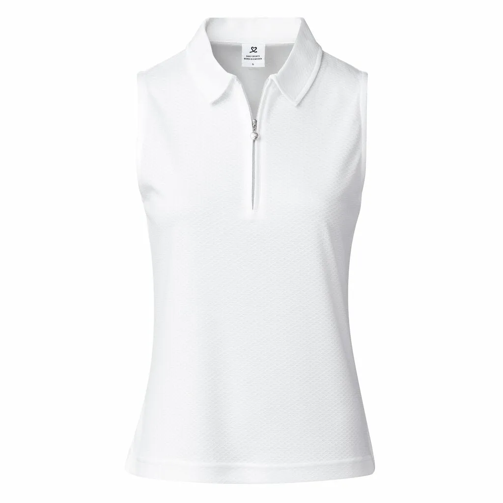 Daily Sports Polo S/less Peoria White