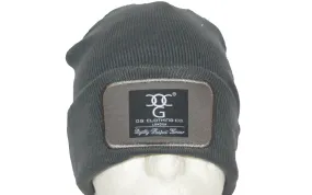 Dark Grey turn up beanie, with official patch