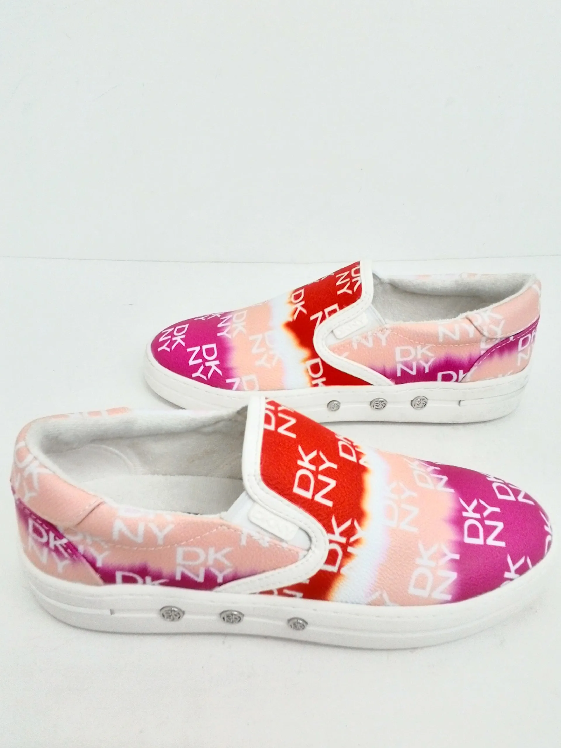 DKNY Women's Pink/Red/White Sneaker Size 6.5 M