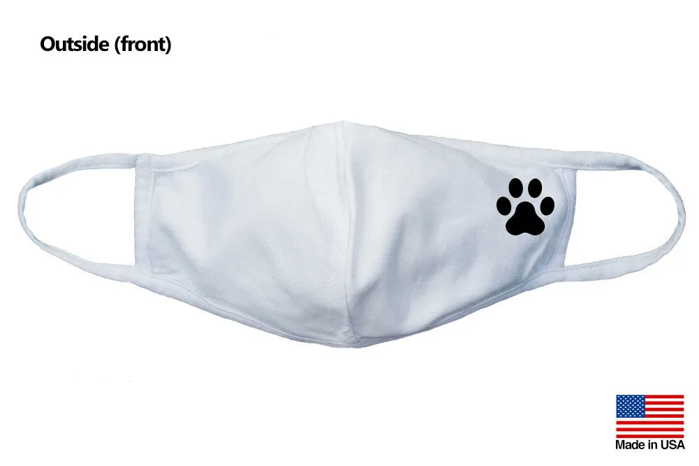 Dog Paw Reusable Washable Cotton Face Masks - Made in USA