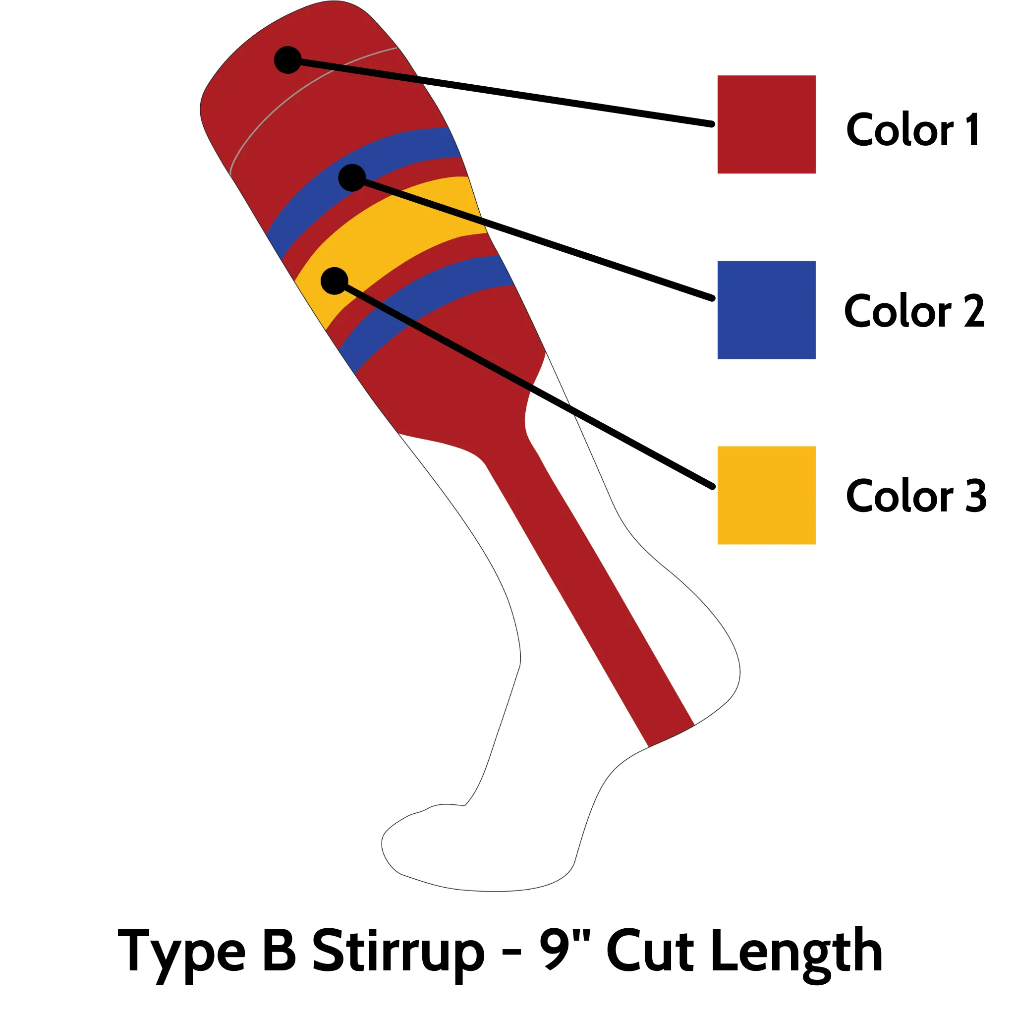 Doubleplay Custom Stirrup Sock Type B