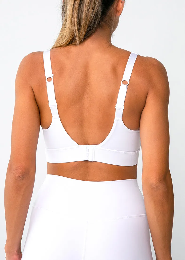 Elevate Touch Cross Hook Bra White FINAL SALE