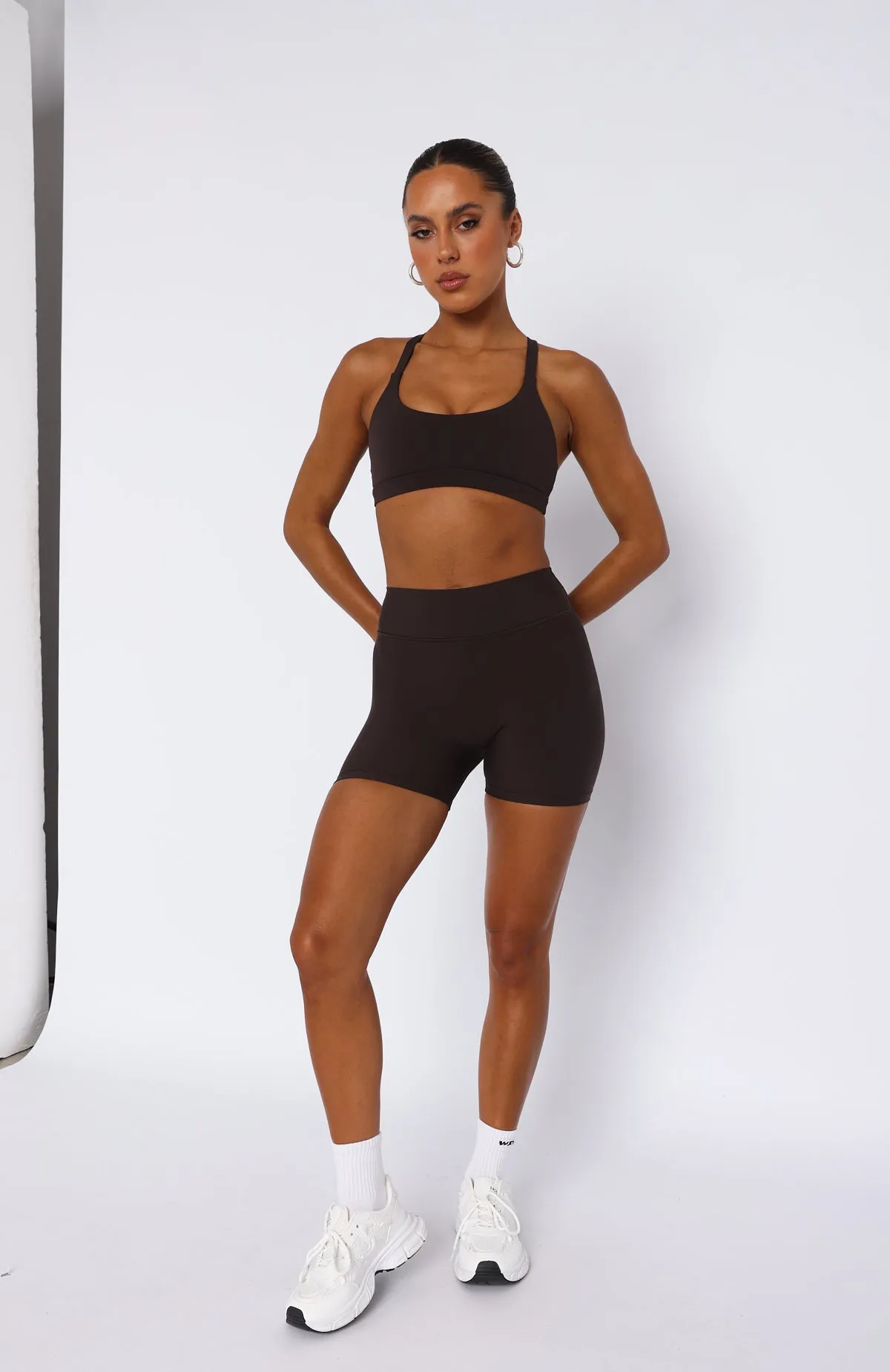 Endurance Scrunch High Waisted Shorts Espresso