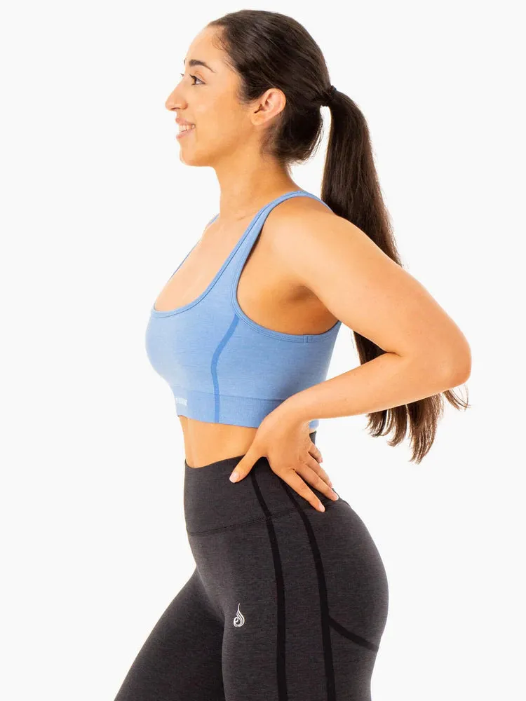 ENHANCE SEAMLESS SPORTS BRA BLUE