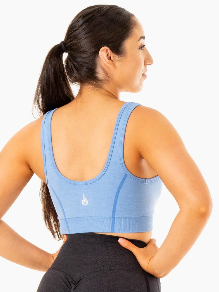 ENHANCE SEAMLESS SPORTS BRA BLUE