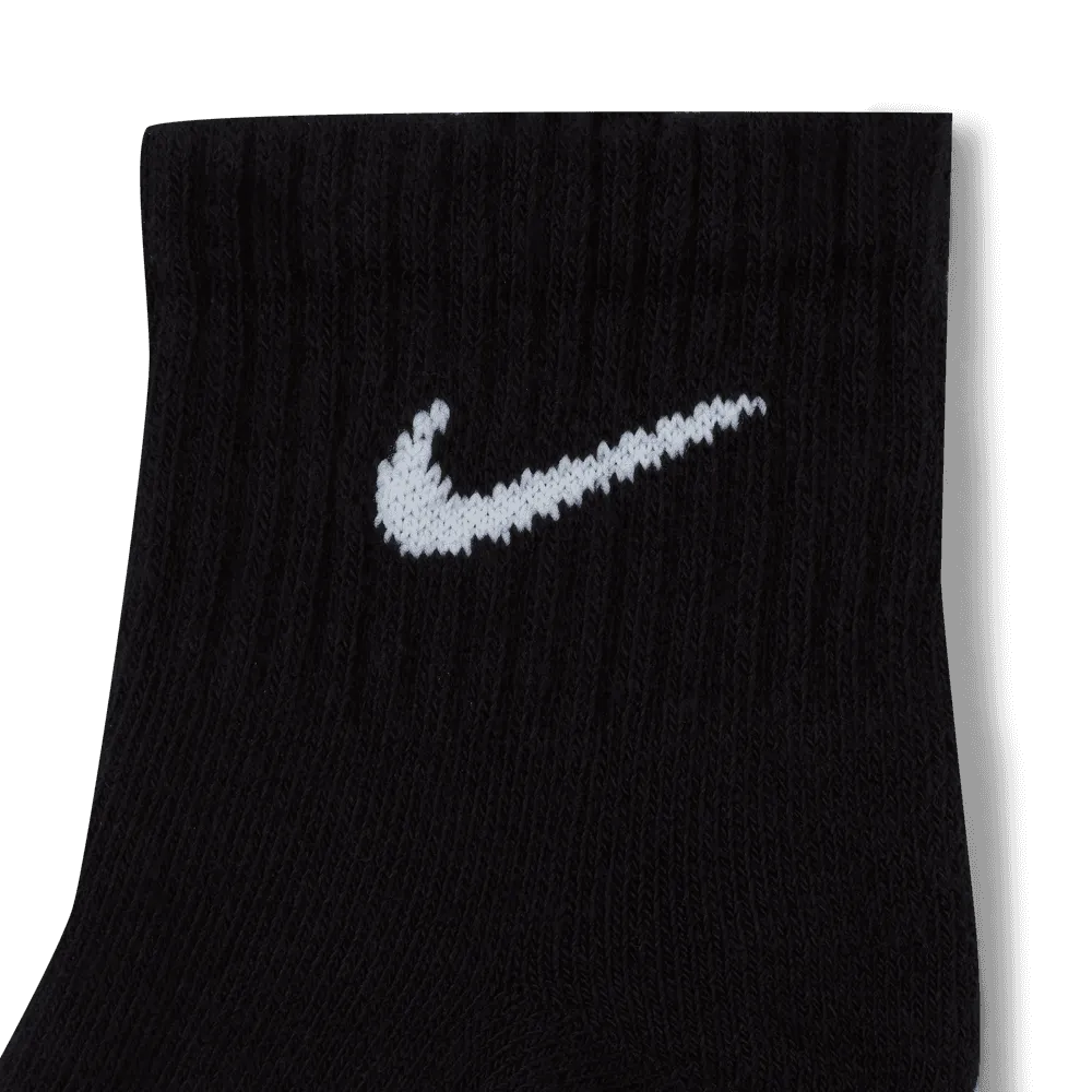 Everyday Cushioned Training Ankle Socks (3 Pairs) 'Black/White'