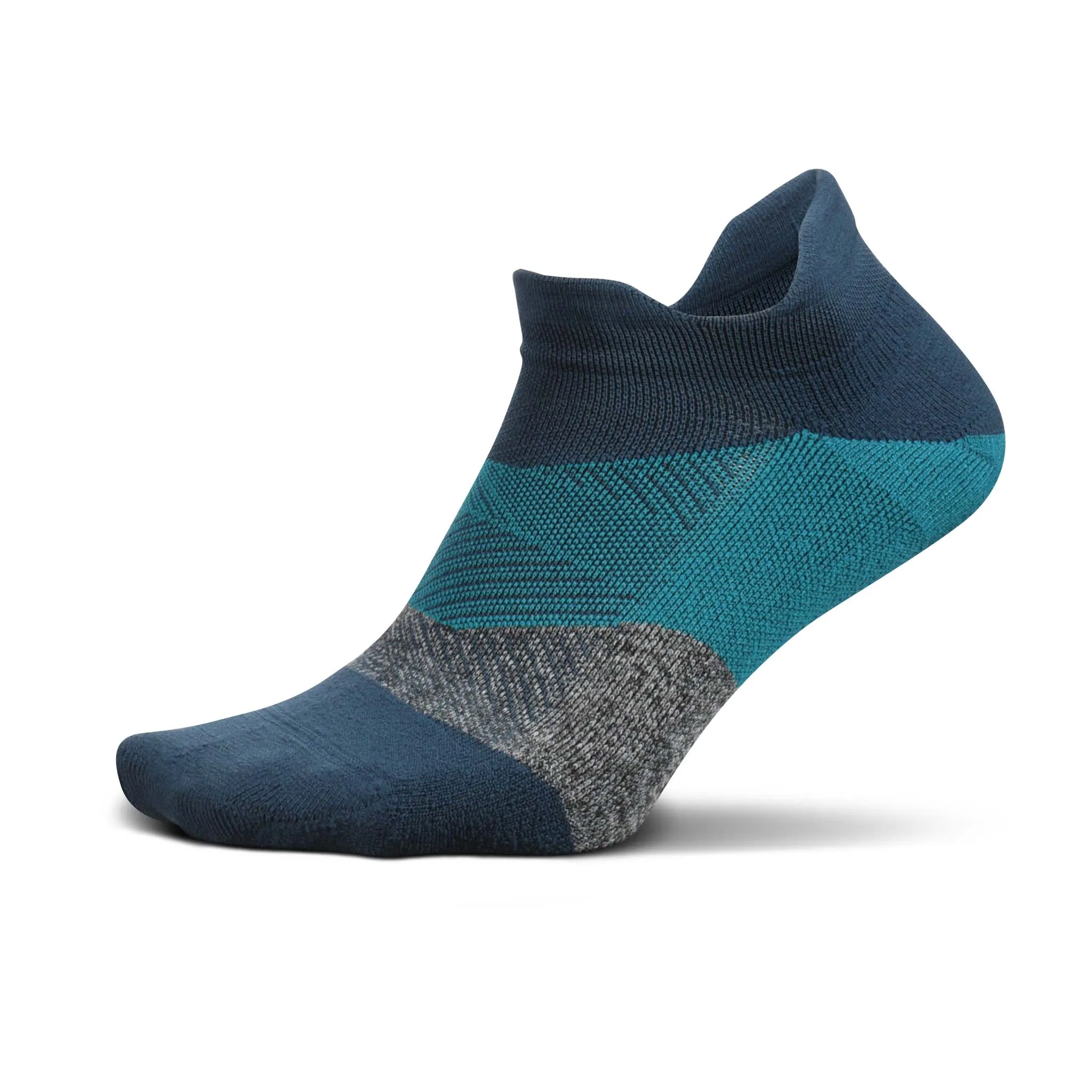 Feetures | Unisex Elite Light Cushion No Show Tab - Trek Teal