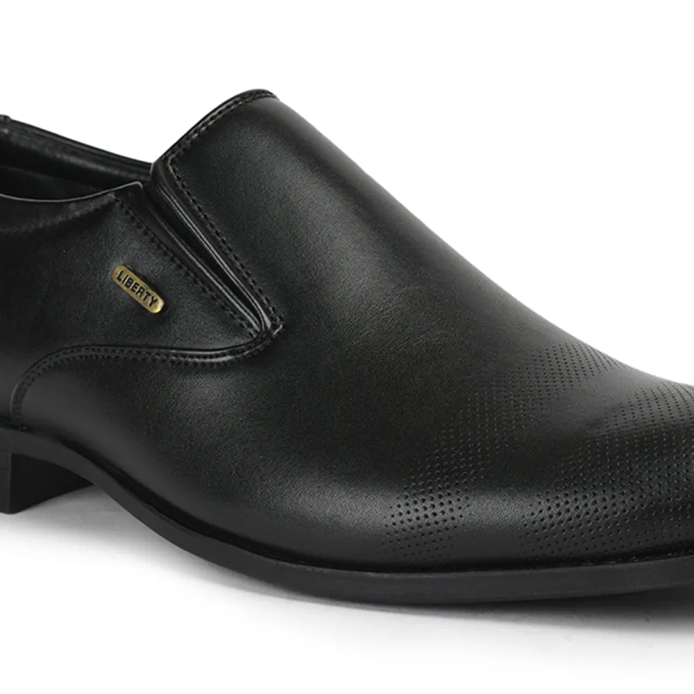 Fortune By Liberty Men JPL-276 Black Formal Non Lacing Shoes