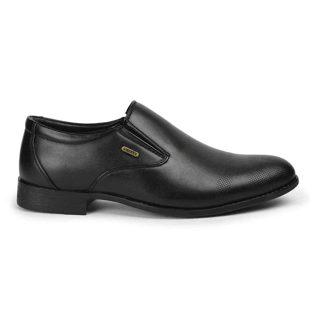 Fortune By Liberty Men JPL-276 Black Formal Non Lacing Shoes