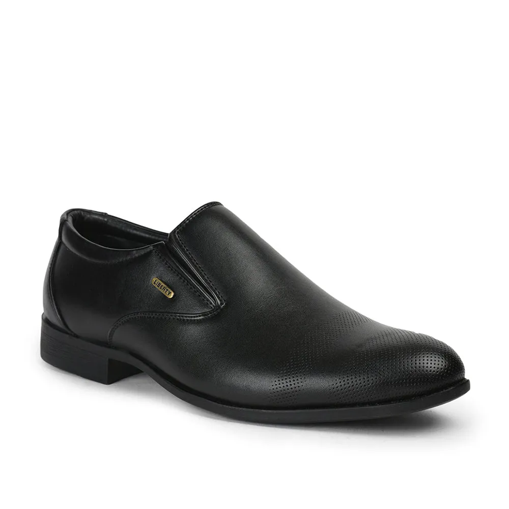 Fortune By Liberty Men JPL-276 Black Formal Non Lacing Shoes