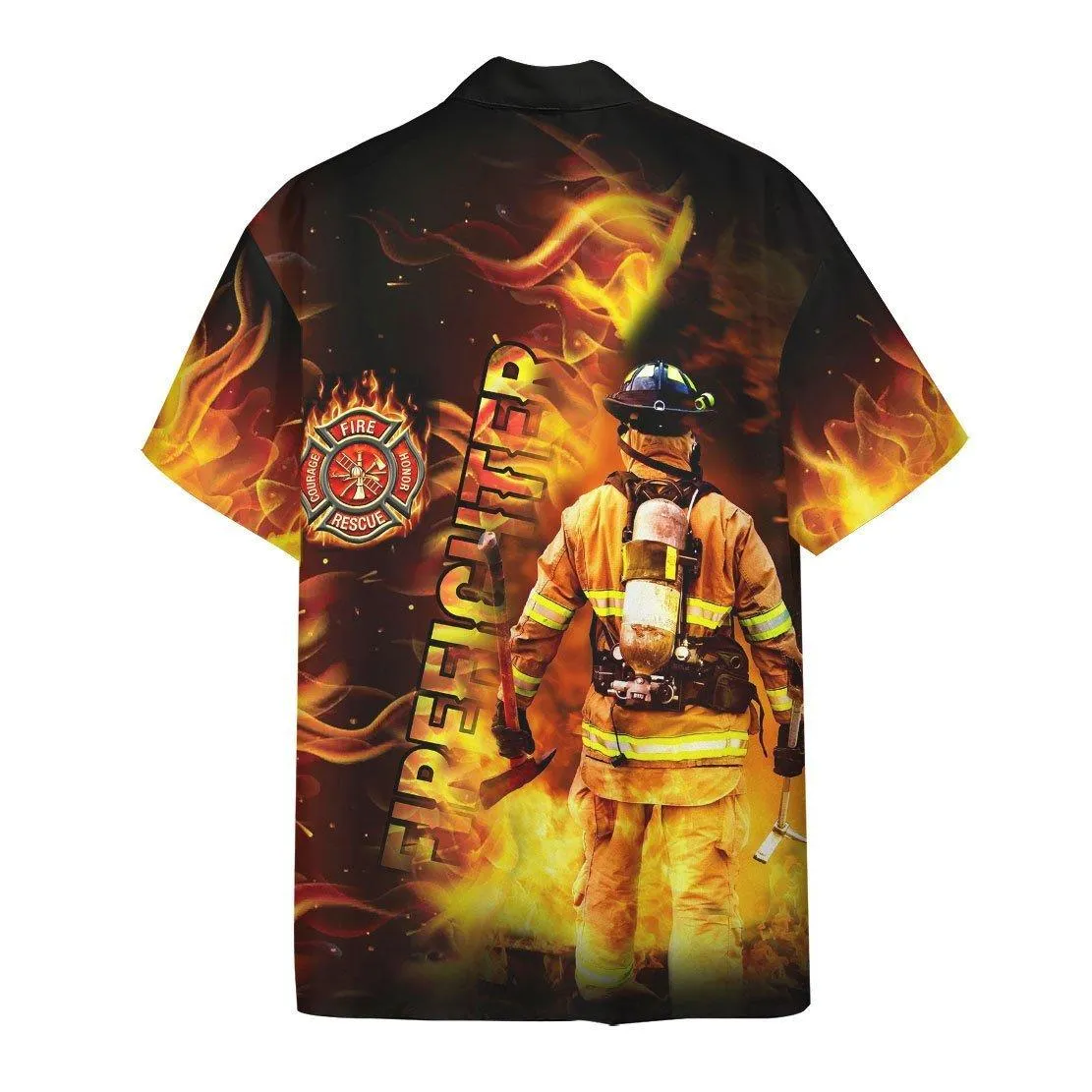 Gearhuman 3D Firefighter Hawaii Shirt