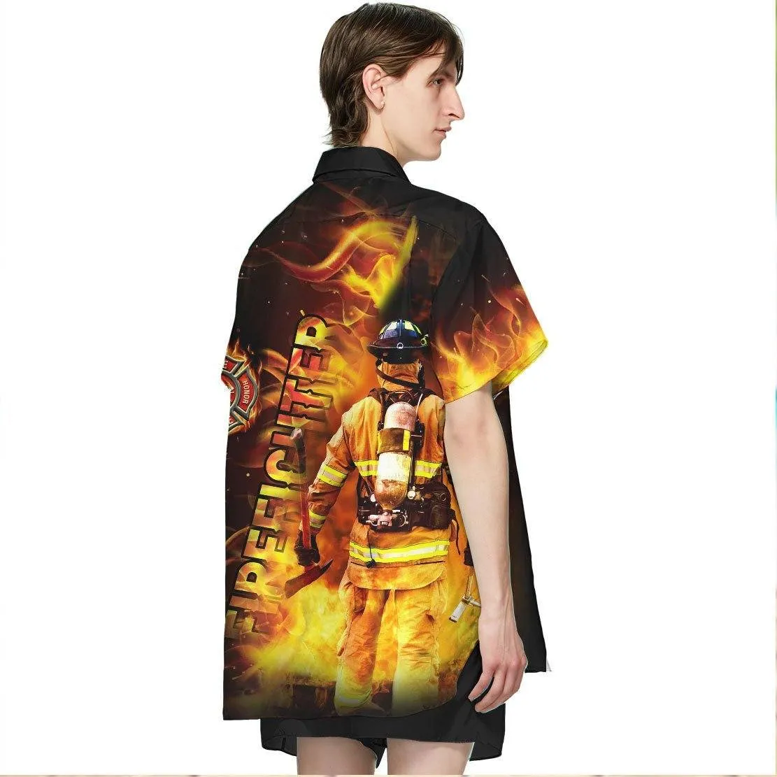 Gearhuman 3D Firefighter Hawaii Shirt