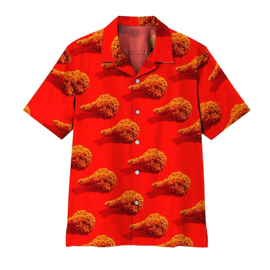 Gearhuman 3D Fried Chicken Hawaii Shirt