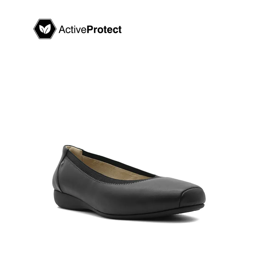 Gemma Slip On PT Women's Shoes - Black Leather