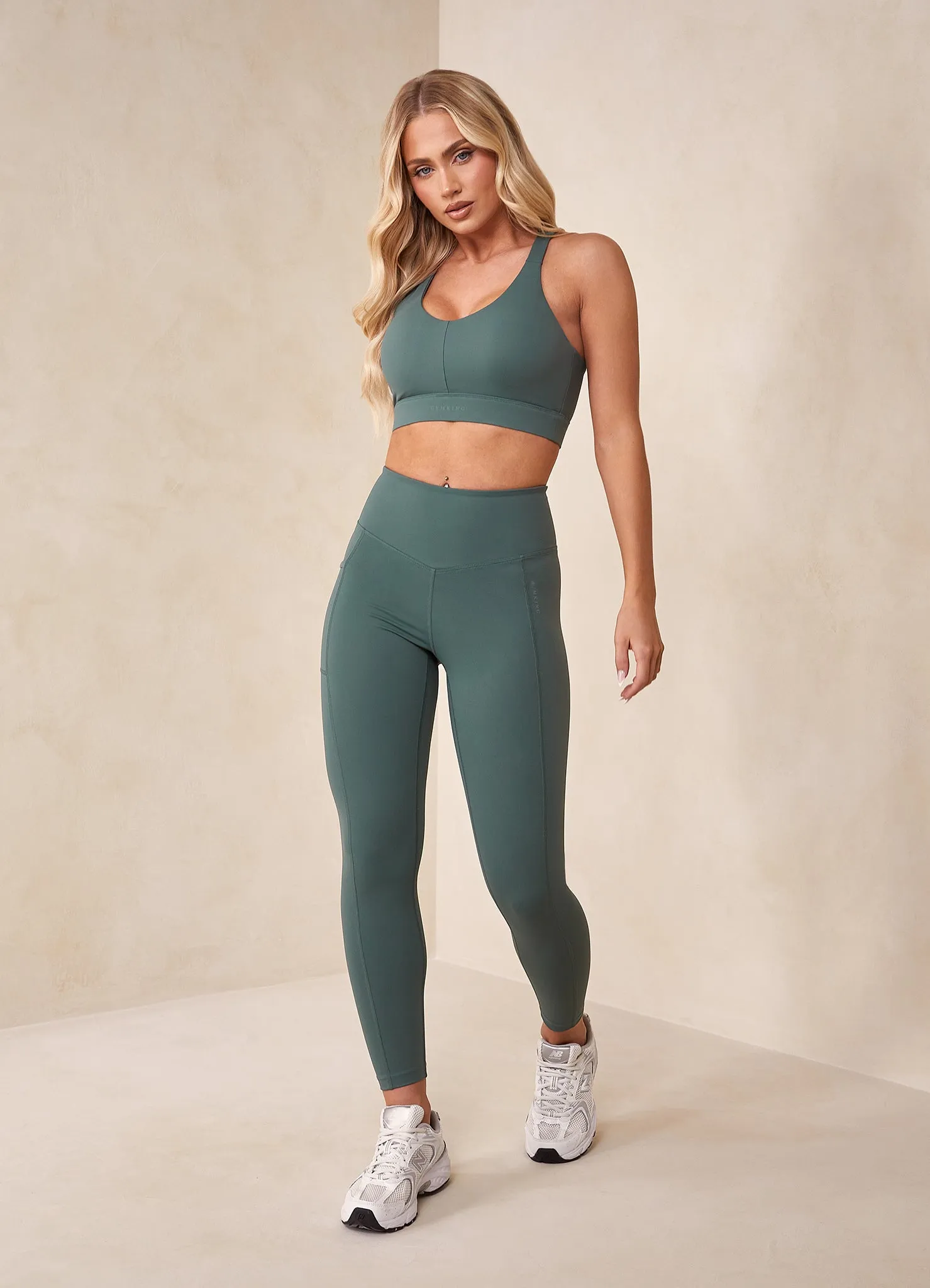 Gym King Incline Legging - Willow Green