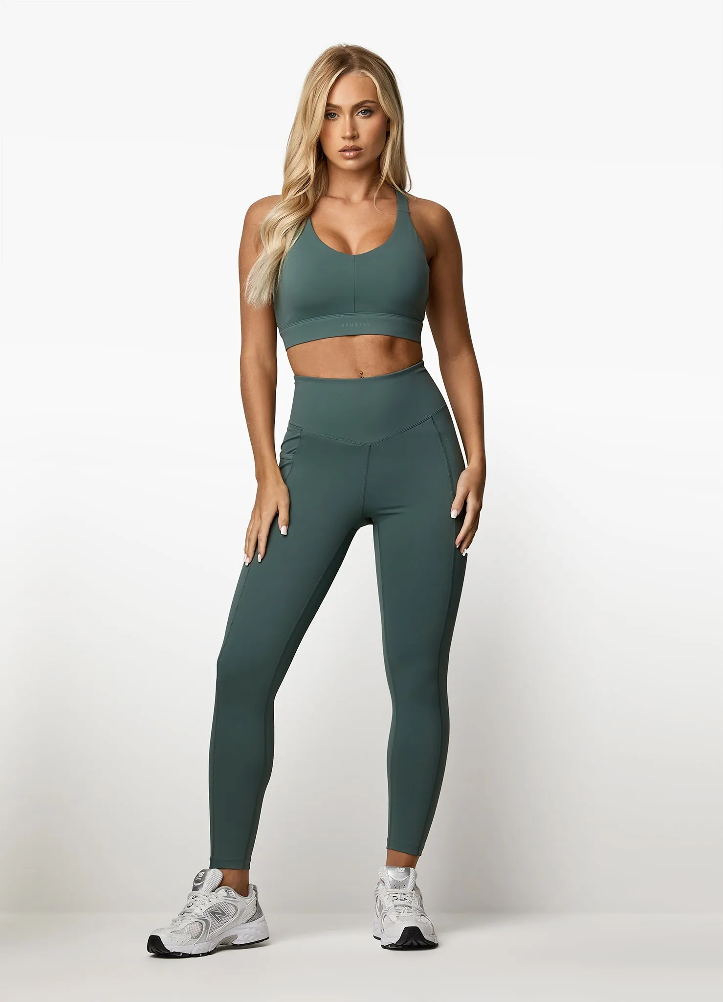 Gym King Incline Legging - Willow Green