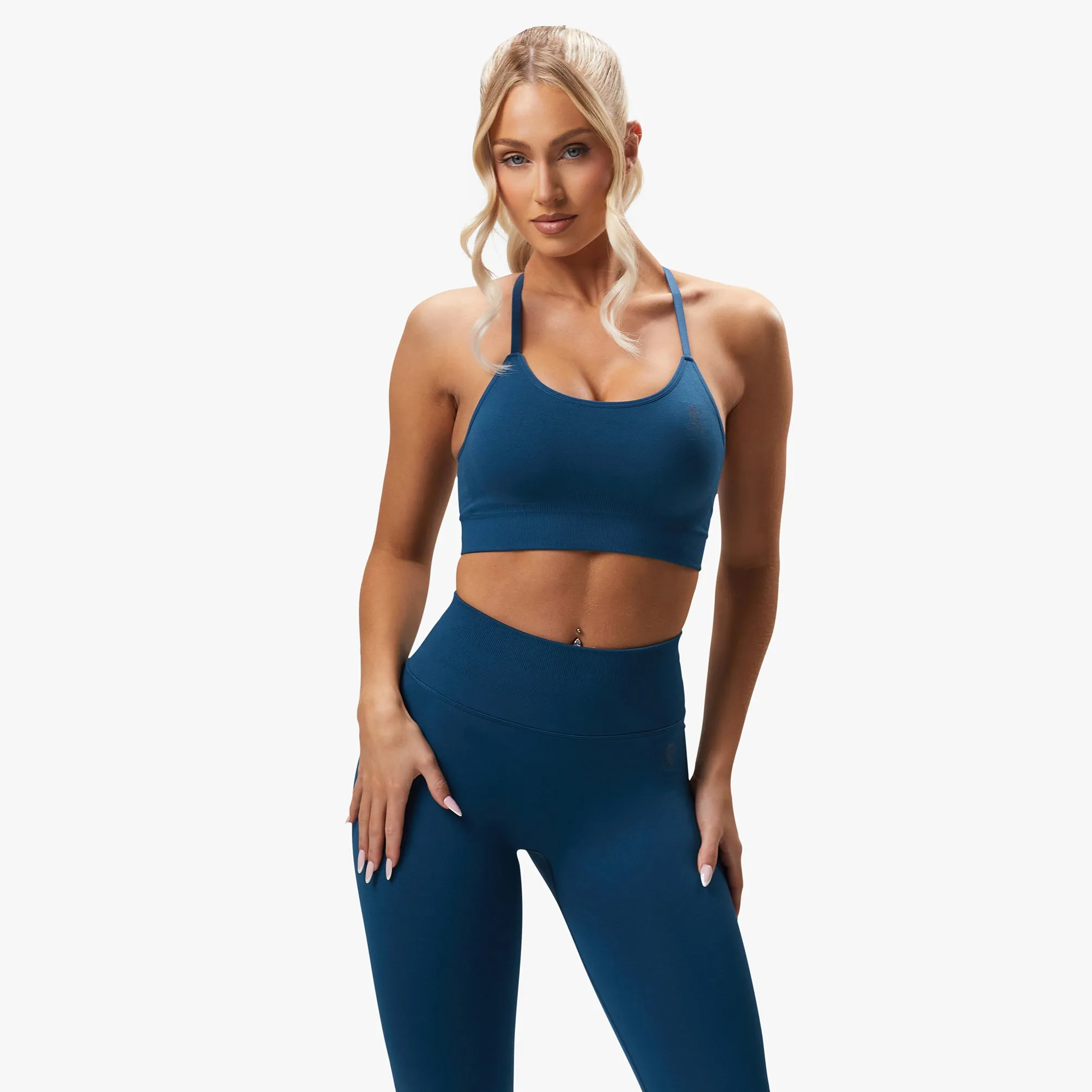 Gym King Sculpt Seamless Bra - Marine Teal