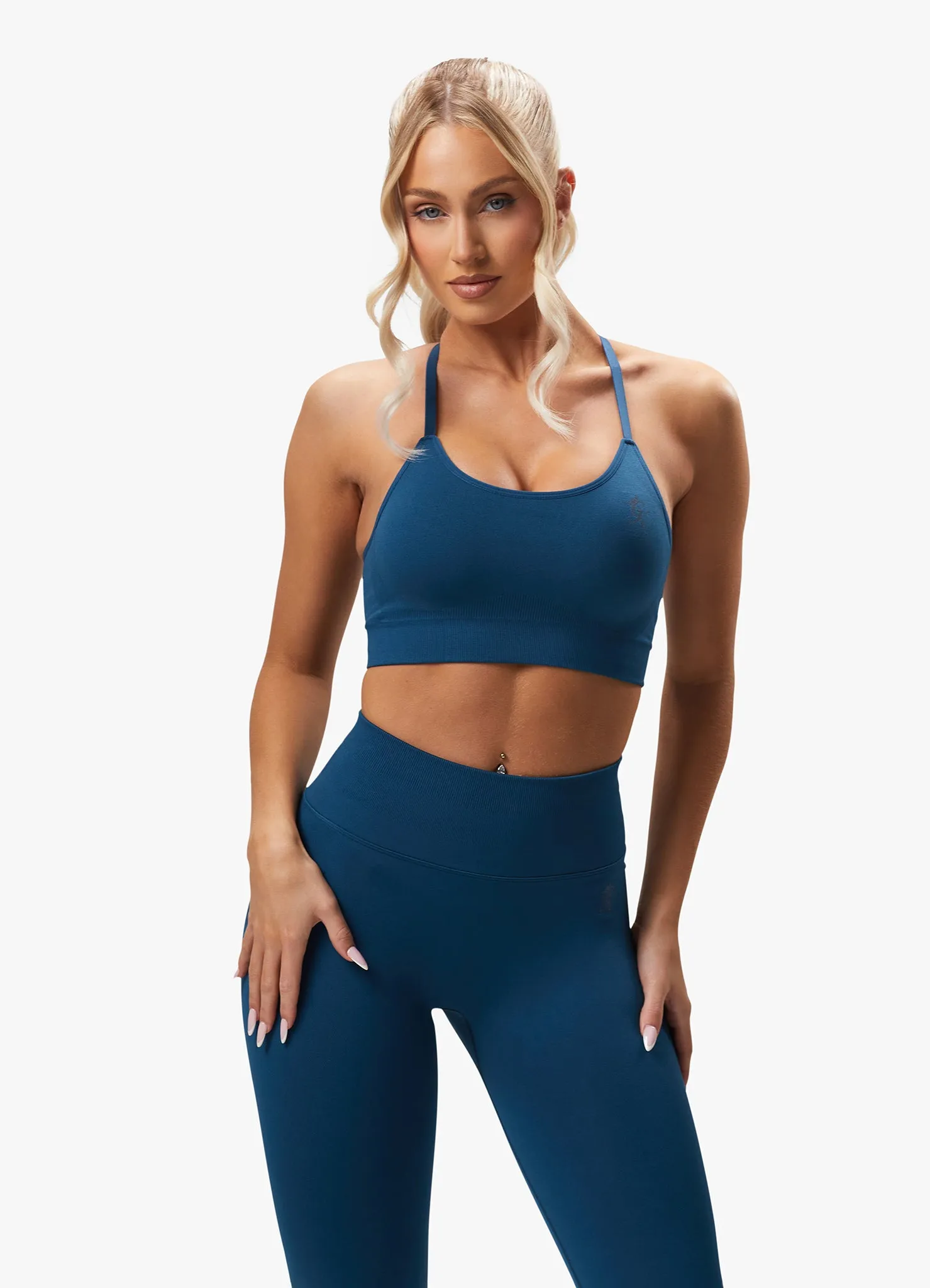 Gym King Sculpt Seamless Bra - Marine Teal