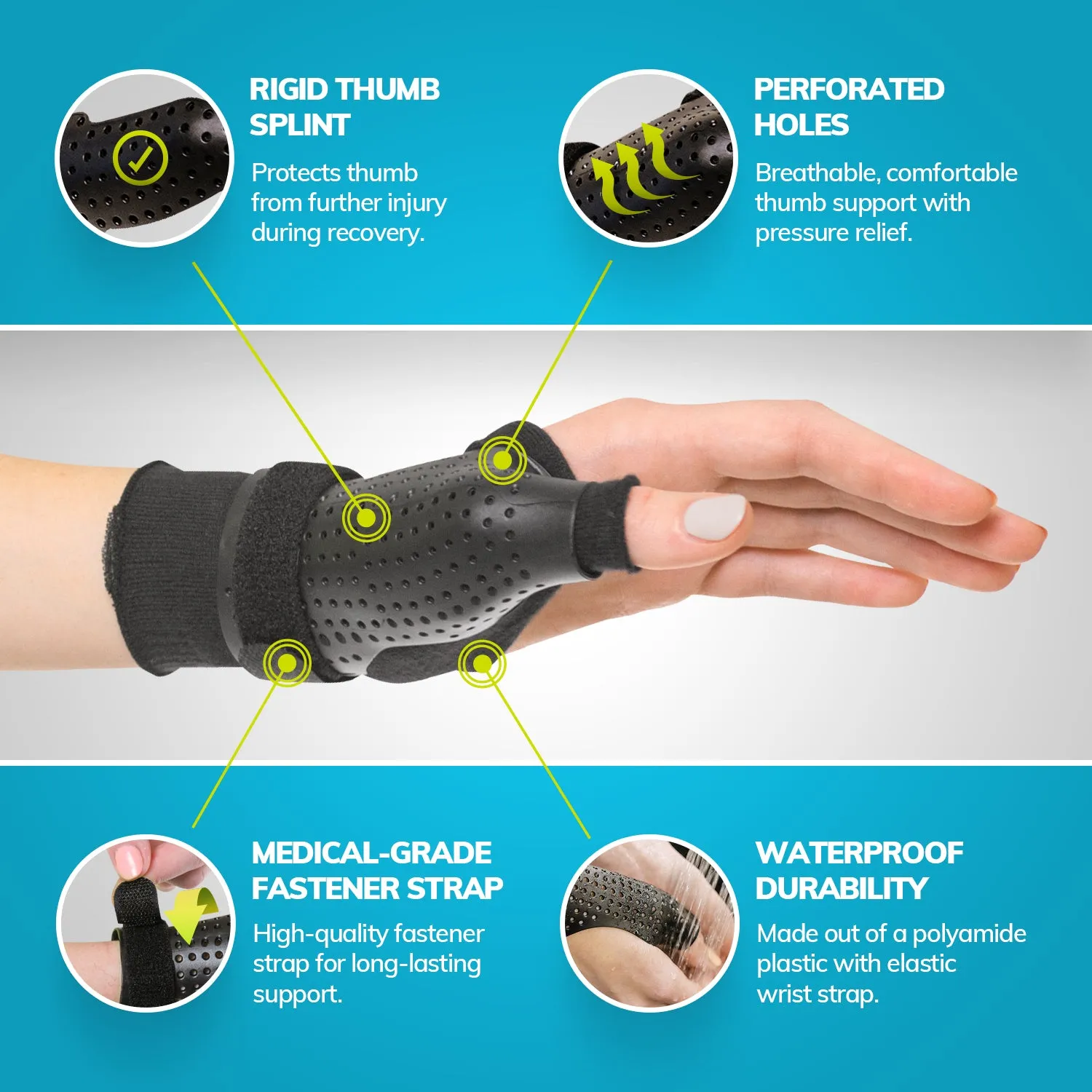 Hard Thumb Arthritis Treatment Splint & CMC Basal Joint Immobilizer