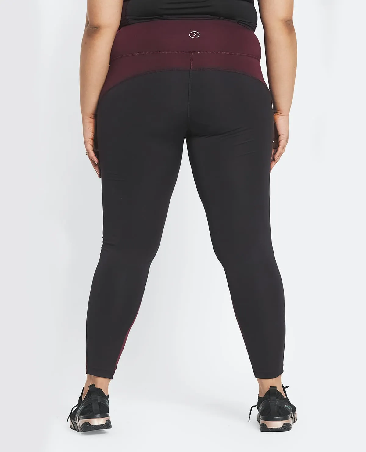 High Waisted Dual Coloured Leggings in Second SKN Fabric