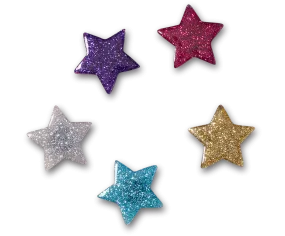 Icon Glitter Stars 5 Pack