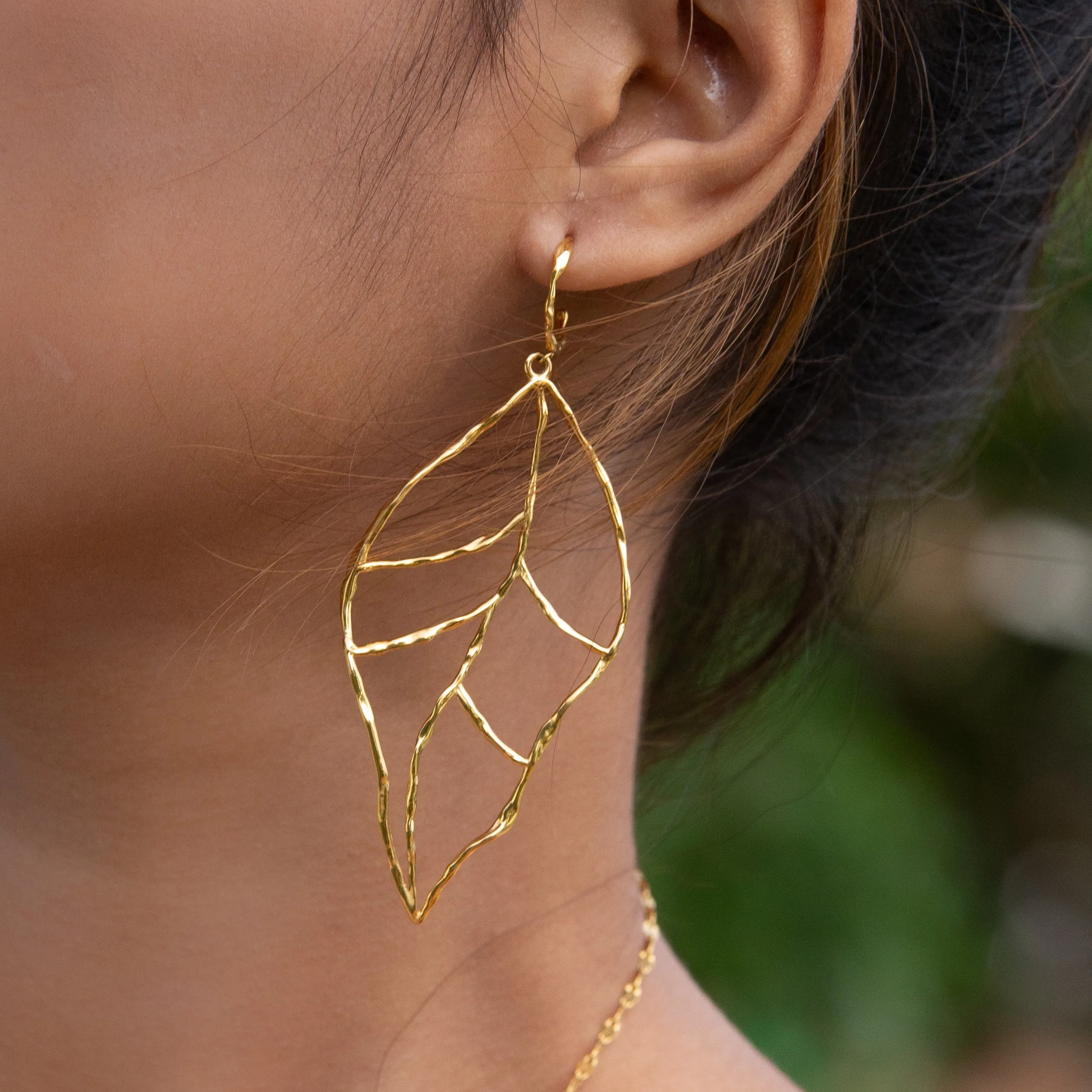 Leaf of Learning Earrings - Gold