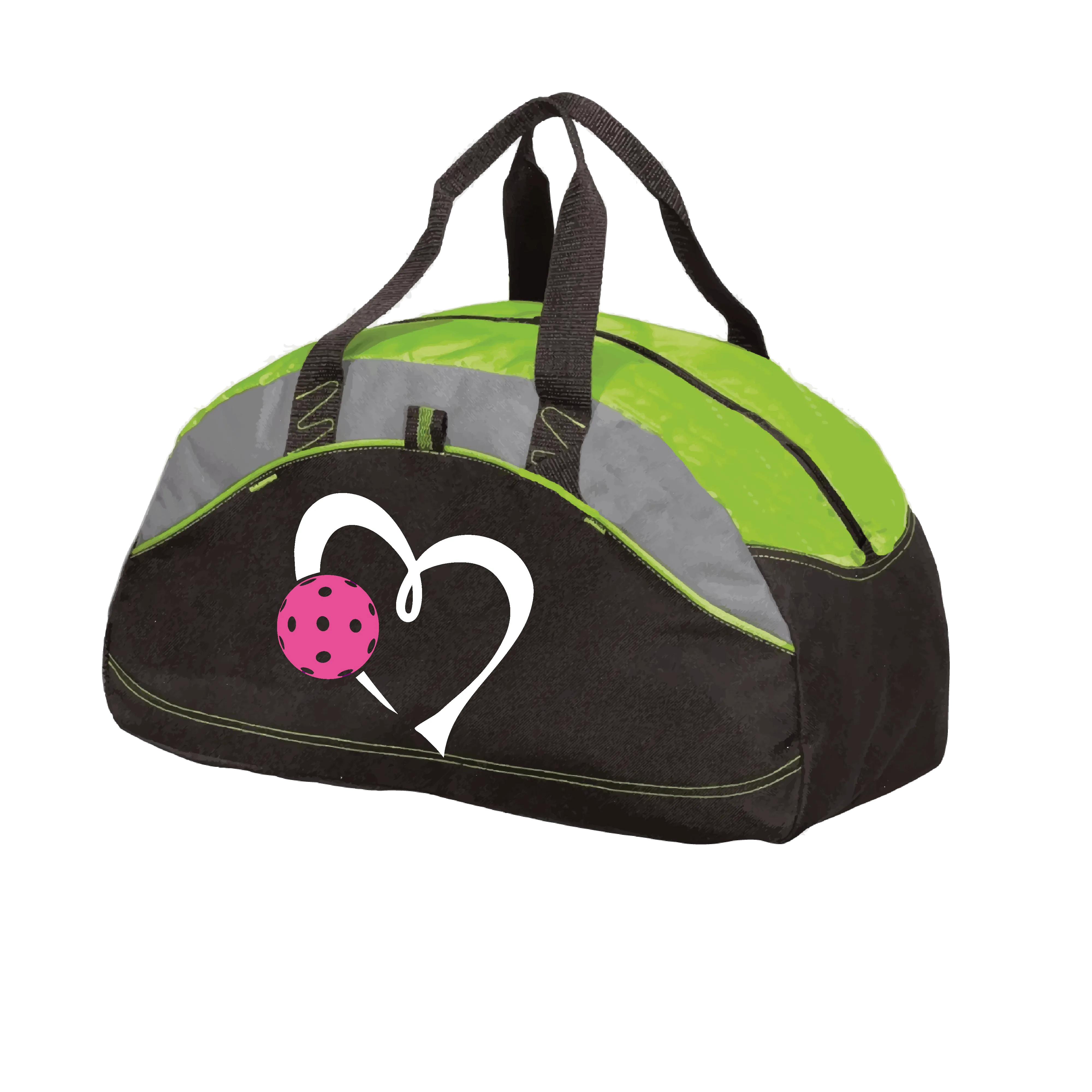 Love Pickleball Heart (Pink) | Pickleball Sports Duffel | Medium Size Court Bag