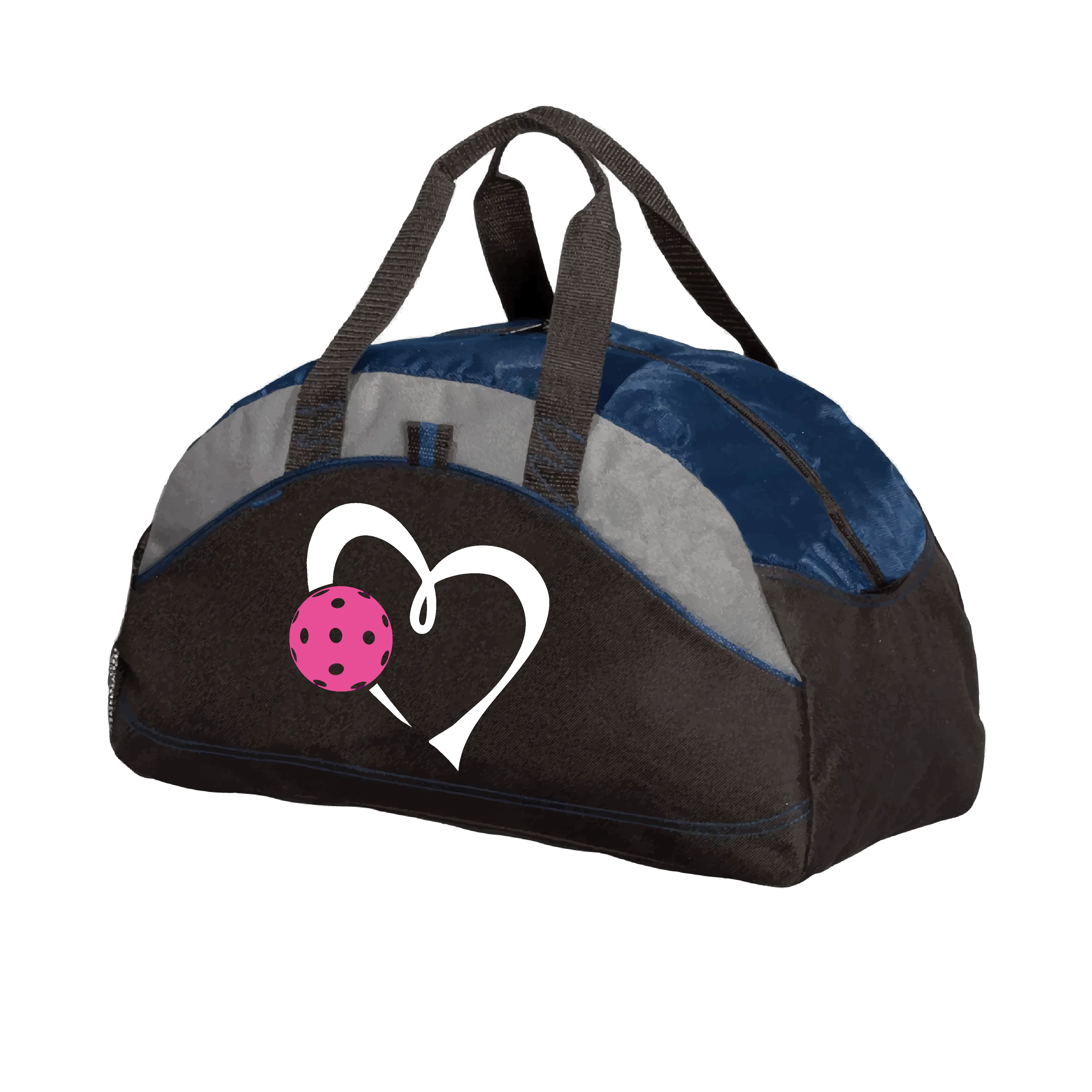 Love Pickleball Heart (Pink) | Pickleball Sports Duffel | Medium Size Court Bag