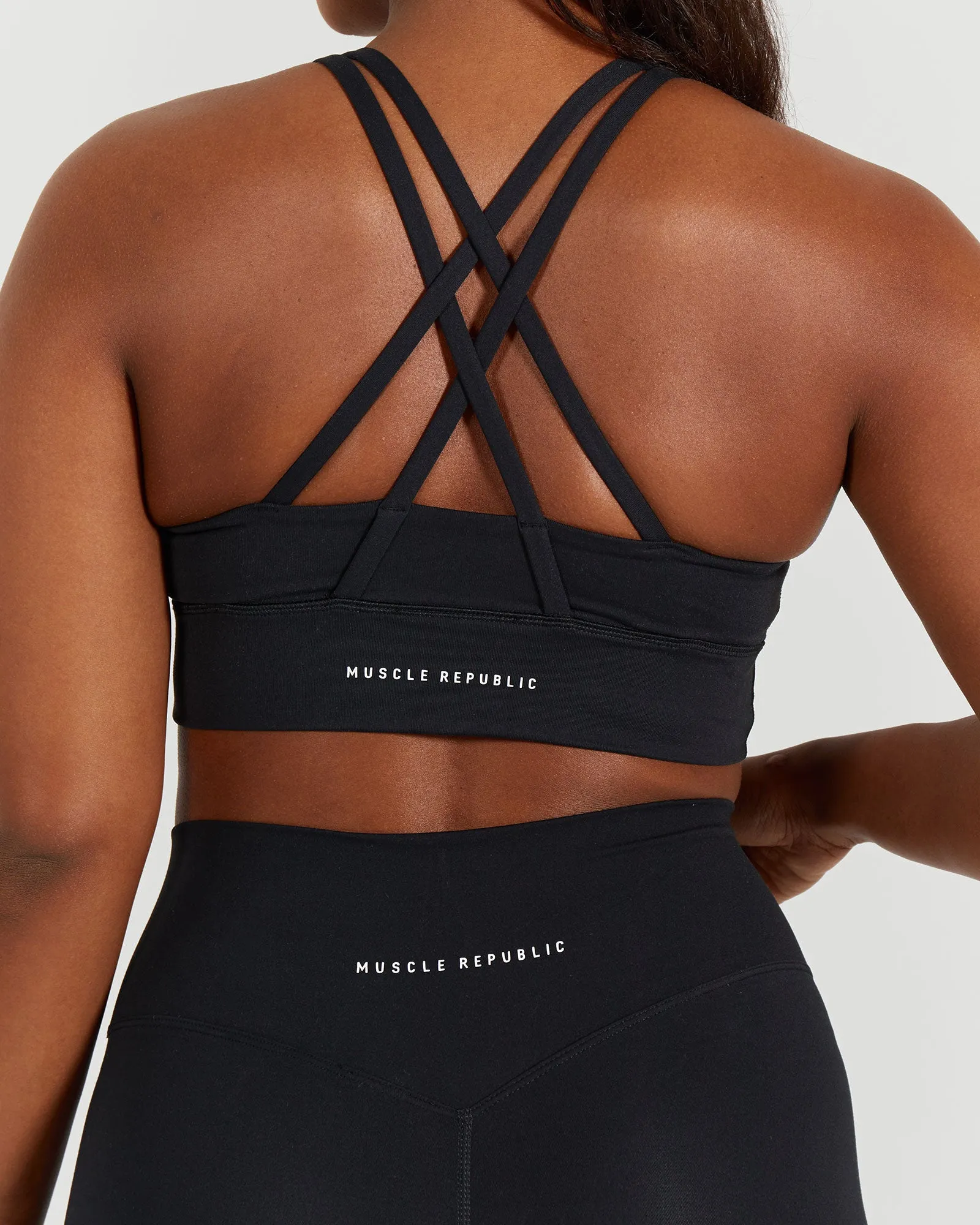 LUXE STRAPPY BRA - BLACK